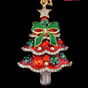 AMAZING Christmas Tree 3D Betsey Johnson Necklace